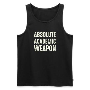 Studenten Absolute Academic Weapon - Männer Premium Bio Tank Top - Schwarz - Vorne - AI Model Male 178 light (178cm)