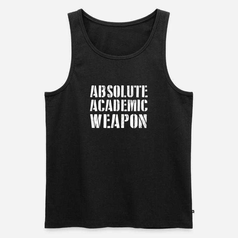 Studenten Absolute Academic Weapon - Männer Premium Bio Tank Top - Schwarz