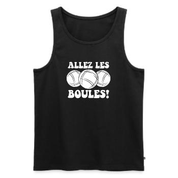 3 Boulekugeln für Bouler Boulekugel Petanque Boule - Männer Premium Bio Tank Top - Schwarz - Vorne - Michal (187cm)