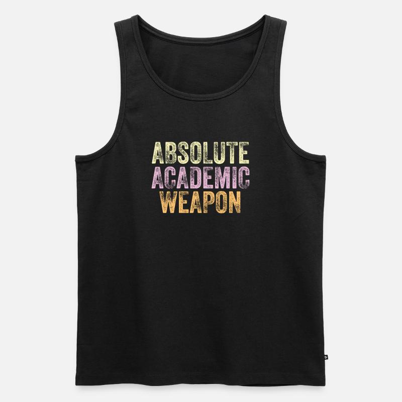 Studenten Absolute Academic Weapon - Männer Premium Bio Tank Top - Schwarz