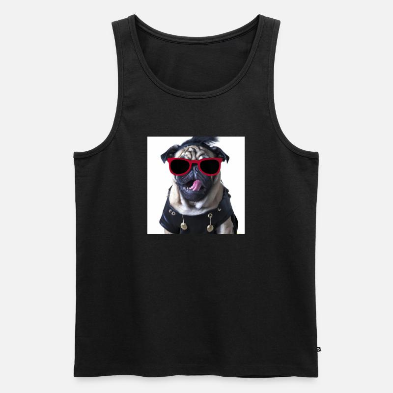 punk mops - Männer Premium Bio Tank Top - Schwarz