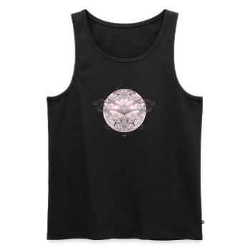 A heavenly butterfly of delicate clouds - Men's Premium Organic Tank Top - black - Front - AI Model Male 178 light (178cm)