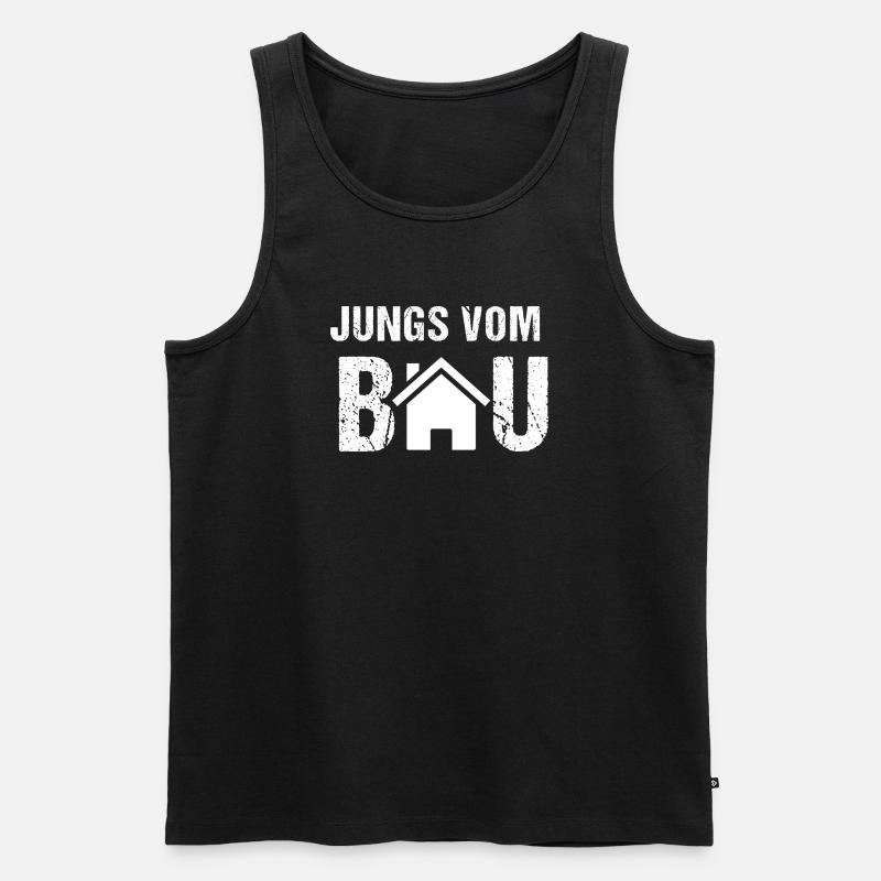 Jungs vom Bau - Männer Premium Bio Tank Top - Schwarz