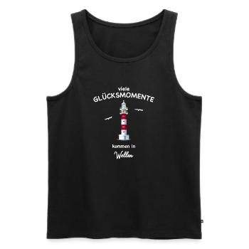 Teneriffa, Leuchtturm Punta de Tuna, Glücksmomente - Männer Premium Bio Tank Top - Schwarz - Vorne - AI Model Male 178 light (178cm)