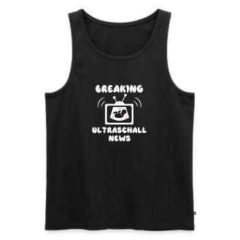 Déclaration de maman de grossesse bébé enceinte - Débardeur bio Premium Homme - noir - Devant - Michal (187cm)