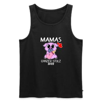Baby 2022 - Geburt Schwanger 2022 - Baby Tochter - Männer Premium Bio Tank Top - Schwarz - Vorne - Michal (187cm)