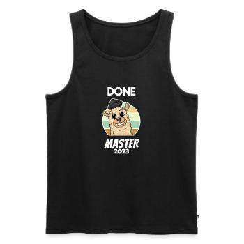 Master 2023 - Männer Premium Bio Tank Top - Schwarz - Vorne - AI Model Male 178 light (178cm)