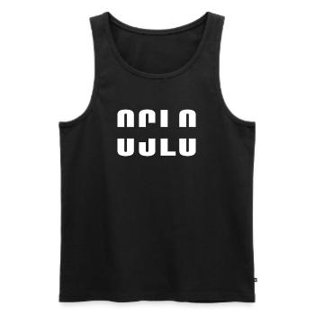 Oslo - Débardeur bio Premium Homme - noir - Devant - AI Model Male 178 light (178cm)