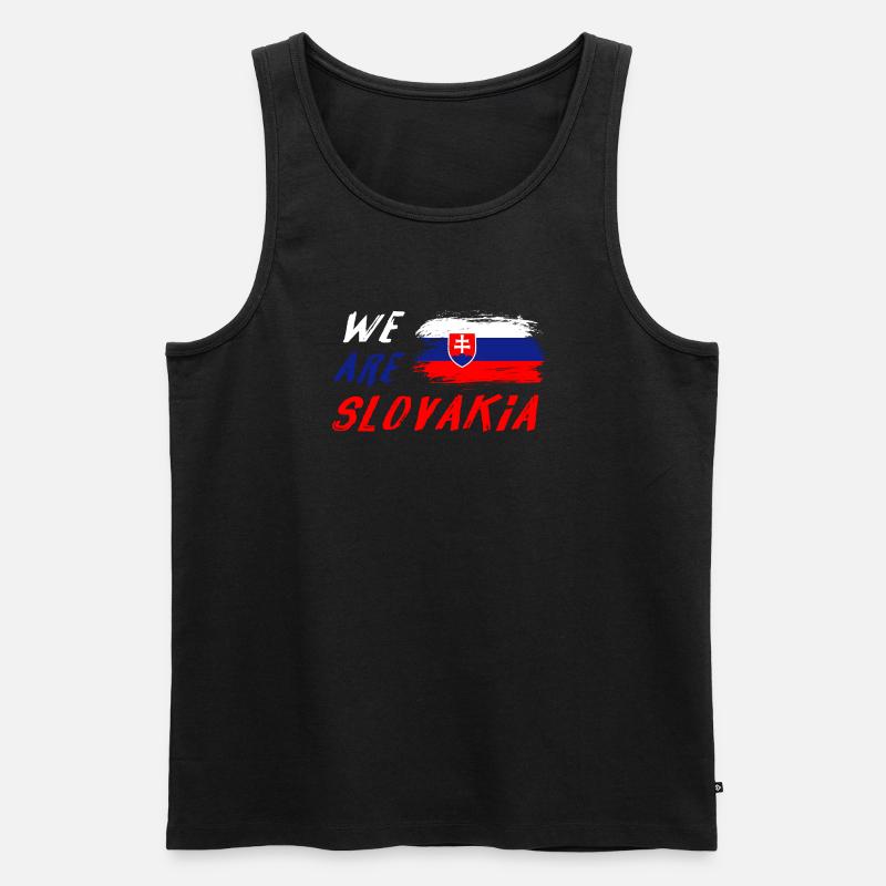 Wir sind Slowakei - Männer Premium Bio Tank Top - Schwarz