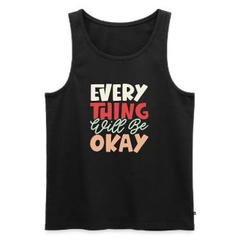 Alles wird gut - Männer Premium Bio Tank Top - Schwarz - Vorne - AI Model Male 178 light (178cm)
