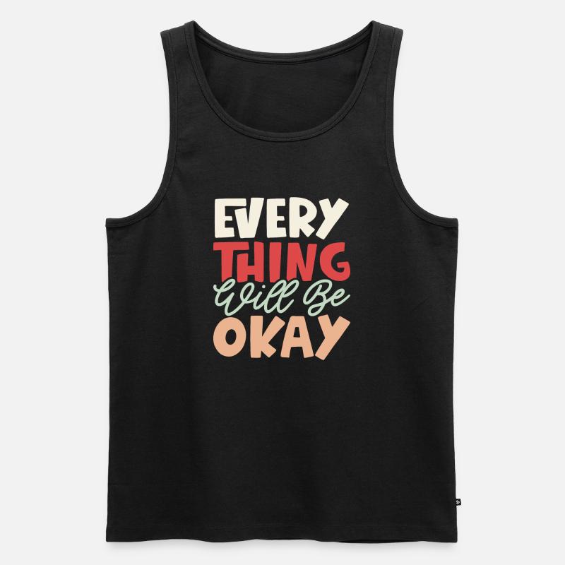 Alles wird gut - Männer Premium Bio Tank Top - Schwarz