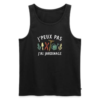 Keine Zeit - Der Garten Ruft Retro Gärtner Natur - Männer Premium Bio Tank Top - Schwarz - Vorne - Michal (187cm)