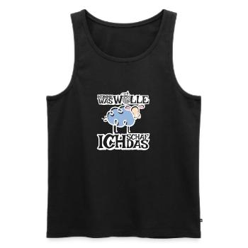 Komme was Wolle ich Schaf das - Männer Premium Bio Tank Top - Schwarz - Vorne - Michal (187cm)