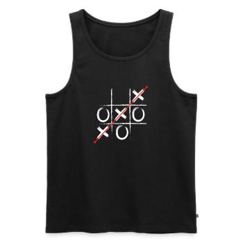 Tic Tac Diagonal Red - Men's Premium Organic Tank Top - black - Front - AI Model Male 178 light (178cm)
