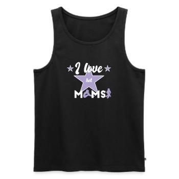 Hot Moms - I Love - Männer Premium Bio Tank Top - Schwarz - Vorne - Michal (187cm)