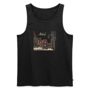 Altdorf bei Nürnberg, Fachwerk, Bayern, Zeichnung - Männer Premium Bio Tank Top - Schwarz - Vorne - AI Model Male 178 light (178cm)
