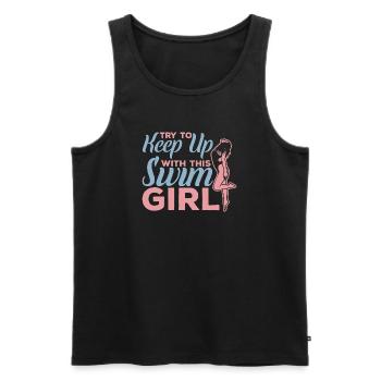 Schwimmsportlerin - Männer Premium Bio Tank Top - Schwarz - Vorne - AI Model Male 178 light (178cm)
