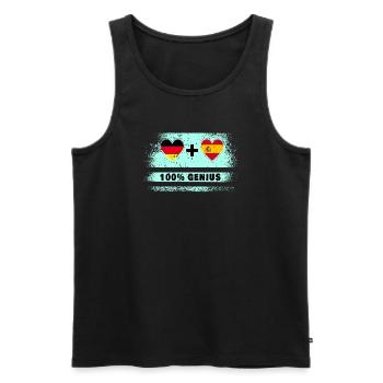 L’Espagne et l’Allemagne font preuve de génie à 100% - Débardeur bio Premium Homme - noir - Devant - Michal (187cm)