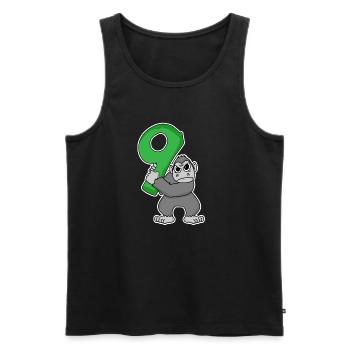 9 Years Old - 9th Birthday with Animal Motif - Men's Premium Organic Tank Top - black - Front - Michal (187cm)