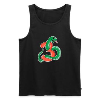 3 Jahre alt - 3. Geburtstag mit Tier Motiv - Männer Premium Bio Tank Top - Schwarz - Vorne - Michal (187cm)