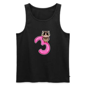 3 Jahre alt - 3. Geburtstag mit Tier Motiv - Männer Premium Bio Tank Top - Schwarz - Vorne - Michal (187cm)
