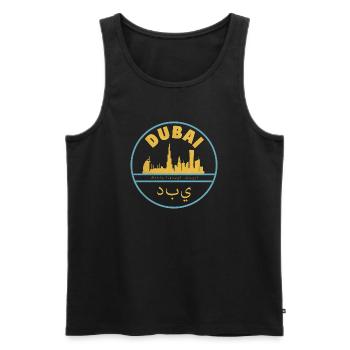 Dubai - Men's Premium Organic Tank Top - black - Front - Michal (187cm)