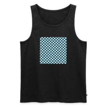 Blue Background Texture Template Personalize - Men's Premium Organic Tank Top - black - Front - AI Model Male 178 light (178cm)
