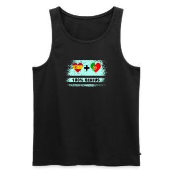 Espagne et Portugal 100% drapeau génie - Débardeur bio Premium Homme - noir - Devant - Michal (187cm)