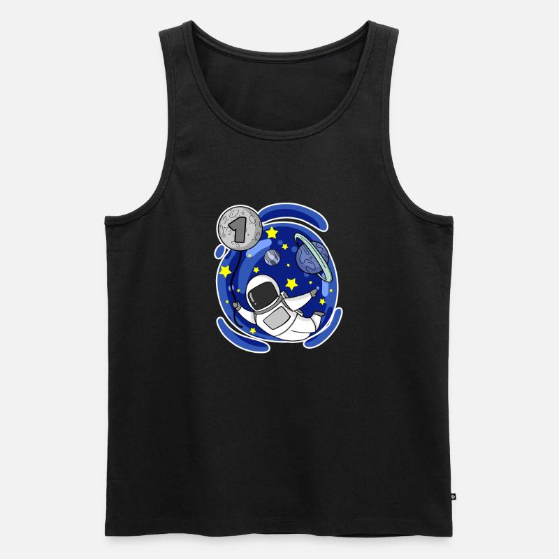 1 Jahr alt oder Einschulung - Männer Premium Bio Tank Top - Schwarz