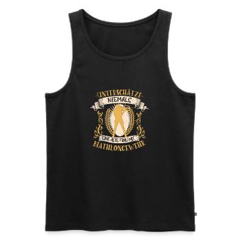 Biathlon Langlaufski Biathlet Wintersport Geschenk - Männer Premium Bio Tank Top - Schwarz - Vorne - Michal (187cm)
