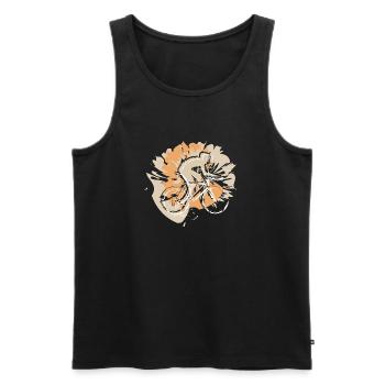 Radfahrer beim Radfahren auf dem Fahrrad - Männer Premium Bio Tank Top - Schwarz - Vorne - Michal (187cm)