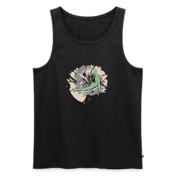 Yoga Sports on Valentine's Day - Men's Premium Organic Tank Top - black - Front - AI Model Male 178 light (178cm)