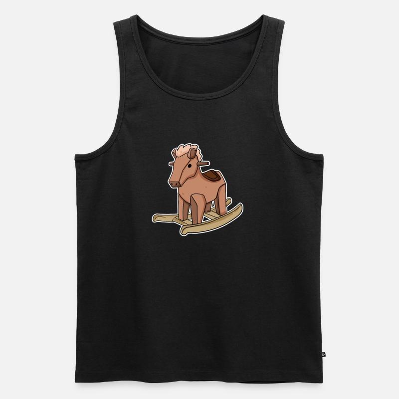 Pferd - Männer Premium Bio Tank Top - Schwarz