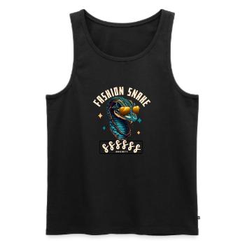 Serpent Glam Couture - Men's Premium Organic Tank Top - black - Front - AI Model Male 178 light (178cm)