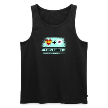 L’Espagne et la Corée du Sud 100% drapeau génie - Débardeur bio Premium Homme - noir - Devant - Michal (187cm)