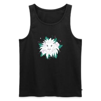 Botanischer Löwe - Männer Premium Bio Tank Top - Schwarz - Vorne - AI Model Male 178 light (178cm)
