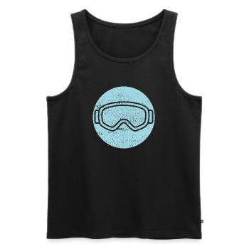 Ski - Ski holiday and skiing retro - Men's Premium Organic Tank Top - black - Front - AI Model Male 178 light (178cm)