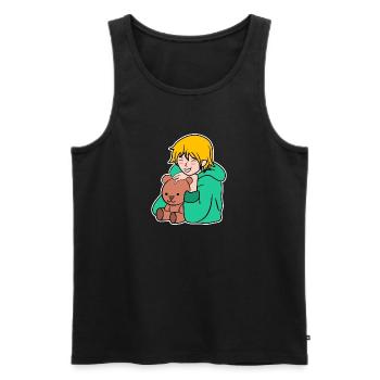 Manga Anime Pop Culture Cartoon Cosplay Japon - Débardeur bio Premium Homme - noir - Devant - AI Model Male 178 light (178cm)