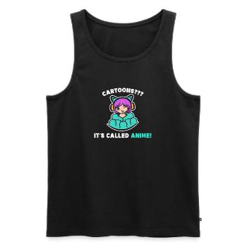 Cartoon Statement Manga Comic Cosplay Asia - Débardeur bio Premium Homme - noir - Devant - Michal (187cm)