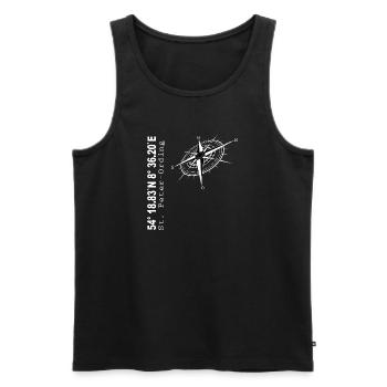 St Peter Ording - Männer Premium Bio Tank Top - Schwarz - Vorne - AI Model Male 178 light (178cm)