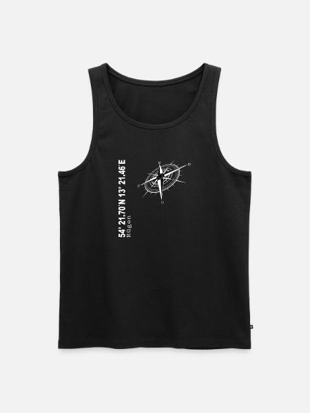 Rügen - Männer Premium Bio Tank Top - Schwarz