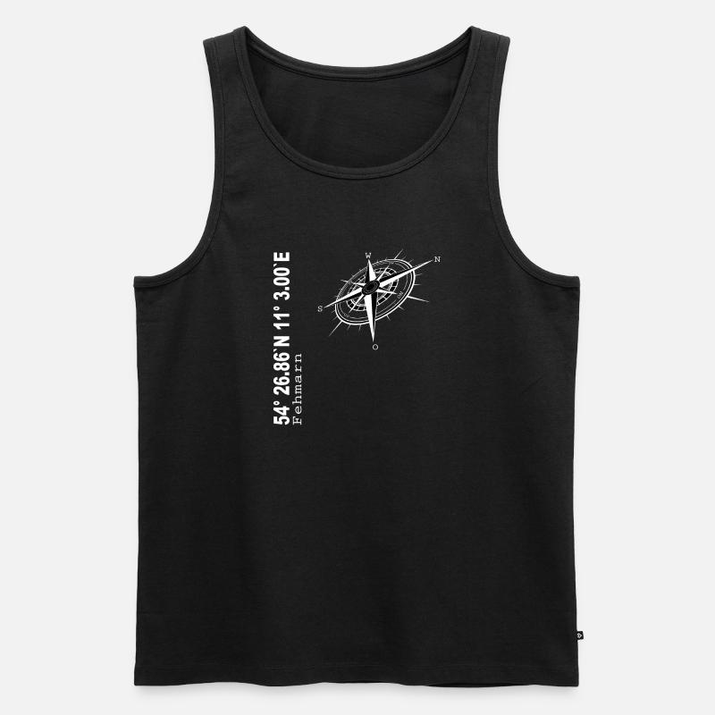 Fehmarn - Männer Premium Bio Tank Top - Schwarz