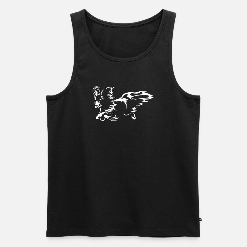 Papillon "Black Edition" - Männer Premium Bio Tank Top - Schwarz