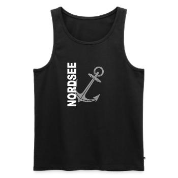Nordsee - Männer Premium Bio Tank Top - Schwarz - Vorne - Michal (187cm)