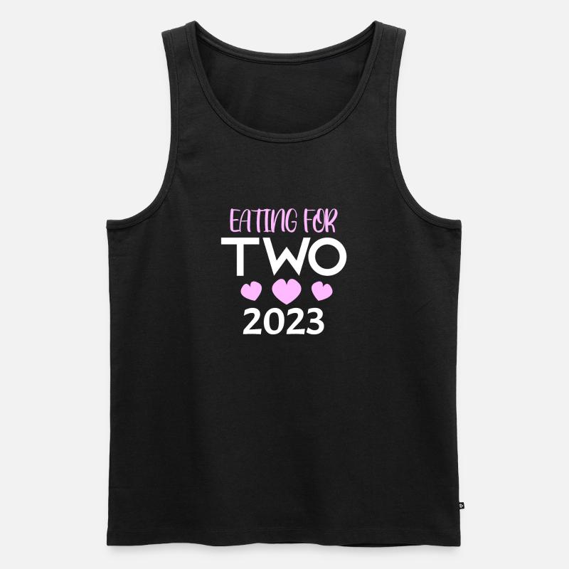 Zwillinge Schwanger - Männer Premium Bio Tank Top - Schwarz