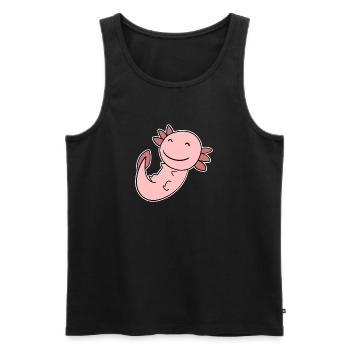 Axolotl Motif Enfants Mignons - Débardeur bio Premium Homme - noir - Devant - Michal (187cm)