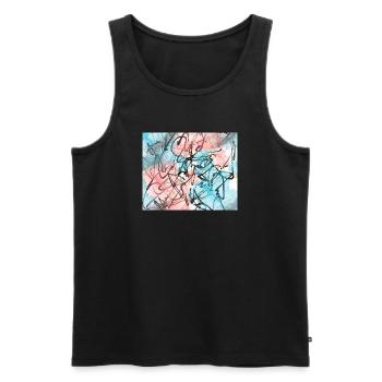 Crazysplash - Männer Premium Bio Tank Top - Schwarz - Vorne - Michal (187cm)