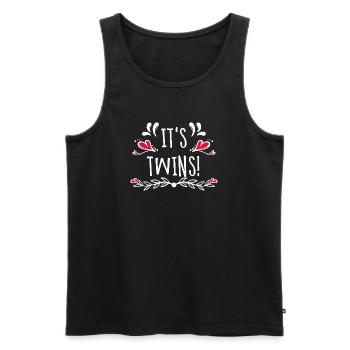 Mother Pregnant Family Statement Baby Belly Heart - Men's Premium Organic Tank Top - black - Front - Michal (187cm)