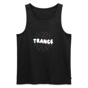 Trance psytrance pour dj raver festival - Débardeur bio Premium Homme - noir - Devant - AI Model Male 178 light (178cm)