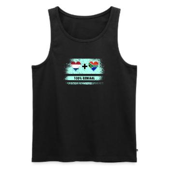 L’Afrique du Sud et les Pays-Bas 100% Genius flag - Débardeur bio Premium Homme - noir - Devant - Michal (187cm)